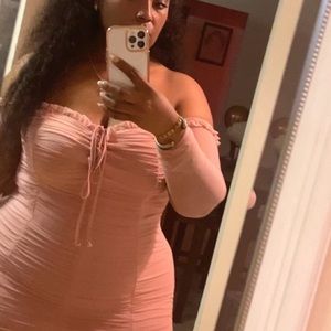 Pink Mesh Dress
